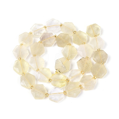 Heated Natural Lemon Quartz Beads Strands G-N368-01A-14-1