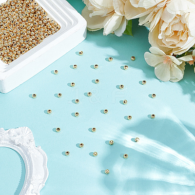 400Pcs Rack Plating Brass Beads KK-ME0001-71-1