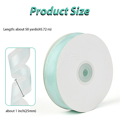 1Roll Solid Color Organza Ribbons ORIB-CY0001-02O-1