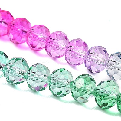 Transparent Painted Glass Beads Strands X1-DGLA-A034-T6mm-A03-1