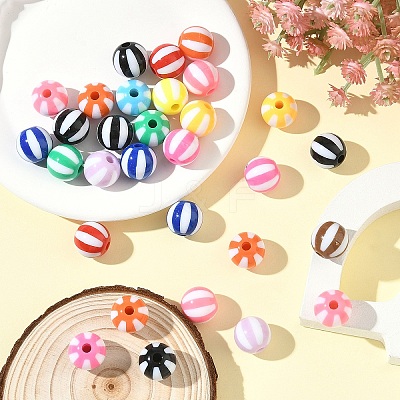 30Pcs Strip Opaque Acrylic Beads SACR-YW0002-01-1