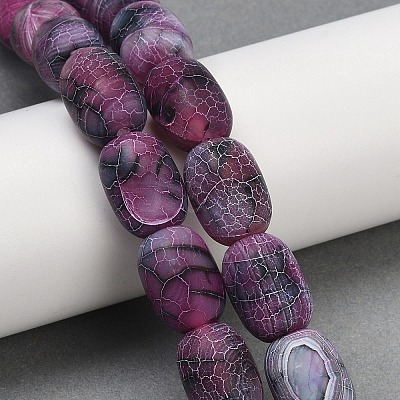 Natural Weathered Agate Beads Strands G-NH0047-B08-02-1