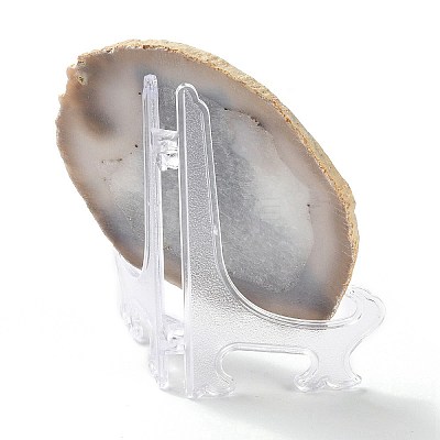 Printed Natural Agate Slice Stone Ornament DJEW-M011-03E-1