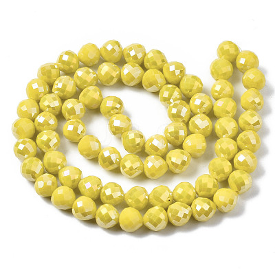 Electroplate Glass Beads Strands EGLA-Q125-007I-1