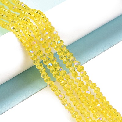 Electroplate Glass Beads Strands X1-EGLA-A034-T4mm-L02-1