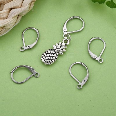 Tarnish Resistant 304 Stainless Steel Leverback Earring Findings STAS-E007-3-1