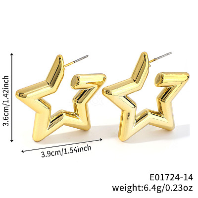 Geometric Shiny Plastic Stud Earrings FD4896-14-1