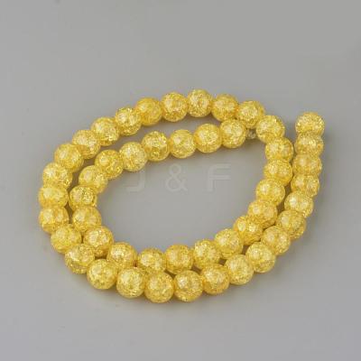 Synthetic Crackle Quartz Beads Strands GLAA-S134-10mm-17-1