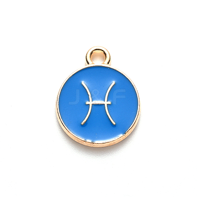 Alloy Enamel Pendants X-ENAM-S124-01B-02H-1