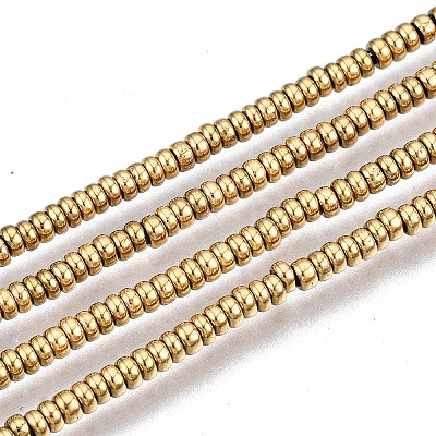 Electroplate Non-magnetic Synthetic Hematite Beads Strands X-G-T114-85G-1