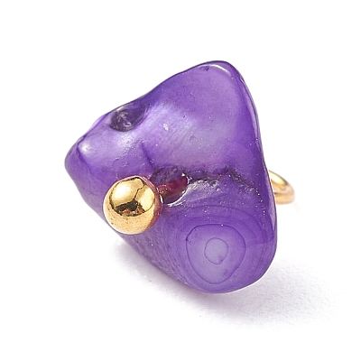 Natural Chip Dyed Shell Charms PALLOY-JF01338-01-1