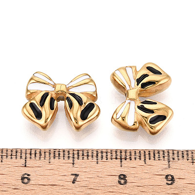 Ion Plating(IP) 304 Stainless Steel Enamel Beads STAS-N114-23L-G-1
