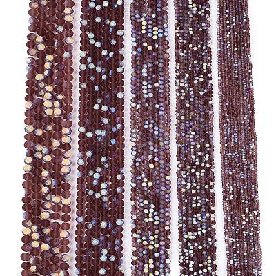 Transparent Glass Beads Strands EGLA-A044-T4mm-MB13-1