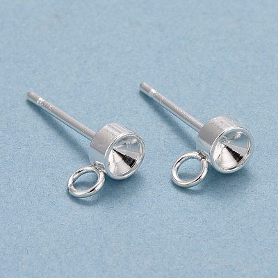 304 Stainless Steel Stud Earring Findings STAS-H410-04S-A-1