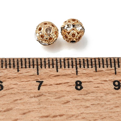 Brass Rhinestone Beads RB-K001-01G-04-1