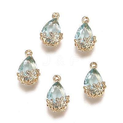 Transparent Glass Pendants X-GLAA-T007-05C-1