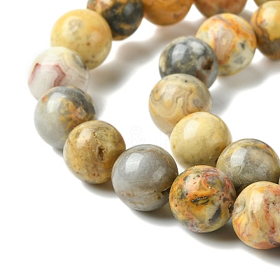Natural Crazy Lace Agate Round Bead Strands G-M272-03-10mm-1