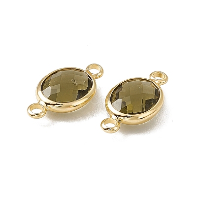 Transparent K9 Glass Connector Charms GLAA-A005-10G-08-1