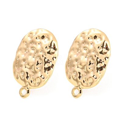Rack Plating Brass Stud Earring Findings KK-M261-49G-1