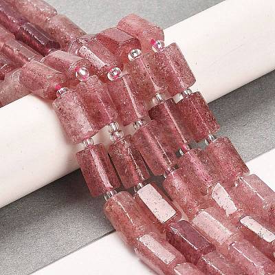 Natural Strawberry Quartz Beads Strands G-G068-A15-01-1