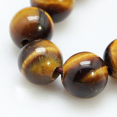 Natural Tiger Eye Beads Strands G-C076-14mm-1B-1