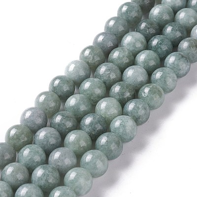 Natural White Jade Imitation Burmese Jade Beads Strands X-G-I299-F09-8mm-1