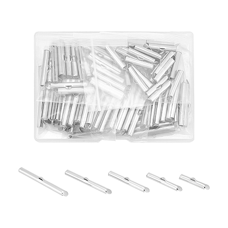 100Pcs 5 Styles 304 Stainless Steel Slide On End Clasp Tubes STAS-UN0060-24P-02-1