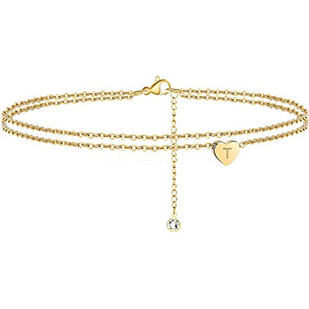 Heart Brass with Crystal Rhinestone Anklets FS-WGC43DA-11-1