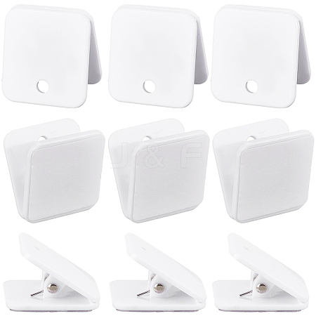 Square Acrylic Self-Adhesive Hanging Spring Clips AJEW-WH20011-56C-1