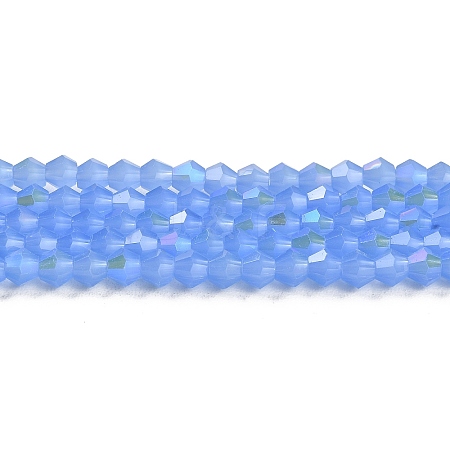 Imitation Jade Electroplate Glass Beads Strands EGLA-A039-J4mm-L04-1