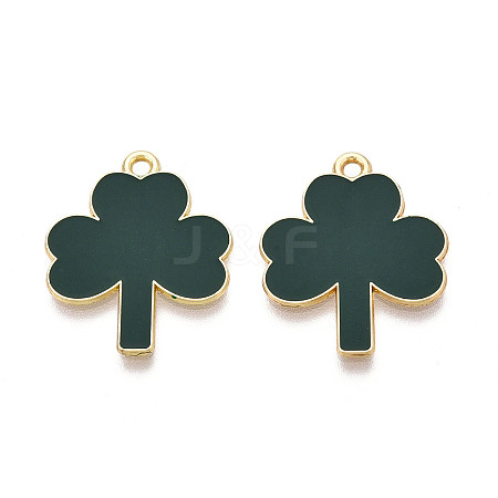 Saint Patrick's Day Alloy Enamel Pendants ENAM-T023-05B-1