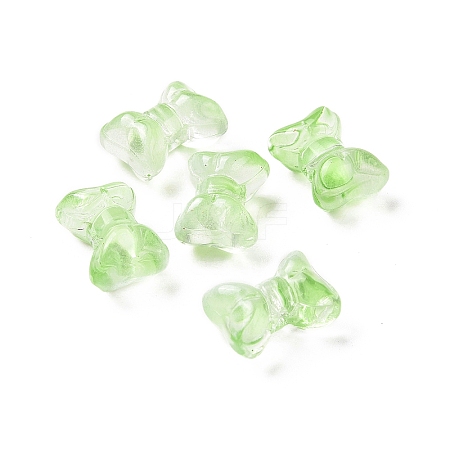 Transparent Spray Painted Glass Beads GLAA-I050-11H-1