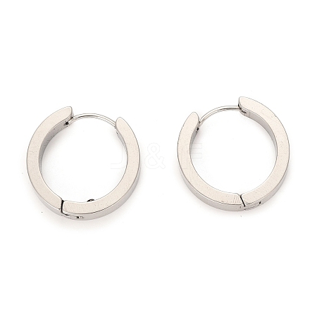 Tarnish Resistant 304 Stainless Steel Huggie Hoop Earrings X-EJEW-O087-09G-P-1