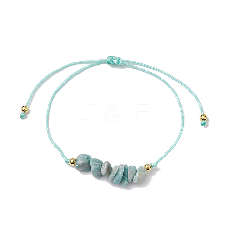 Natural Flower Agate Braided Bead Bracelets BJEW-JB11155-03-1