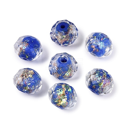 Handmade Foil Glass Beads FOIL-Q001-02A-1