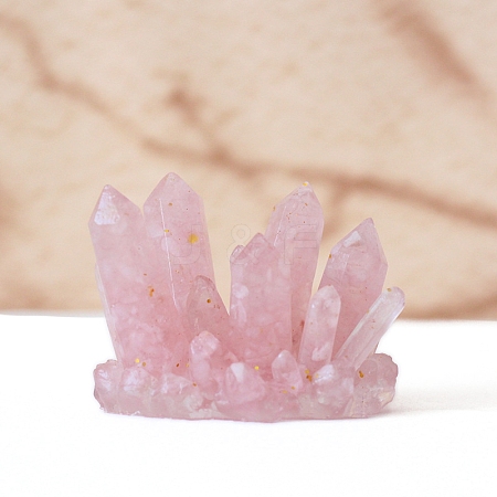 Natural Rose Quartz Crystal Cluster Shape Home Decoration PW-WG57F79-03-1