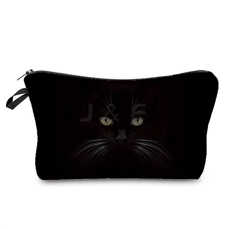 Cat Eye Printed Polyester Cosmetic Pouches PW-WG65350-04-1