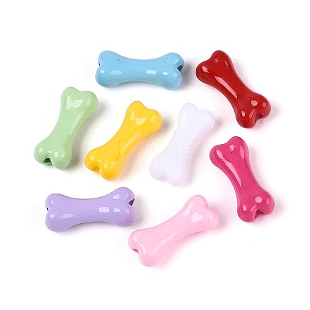 Spray Printed Opaque Acrylic Beads OACR-N156-04-1