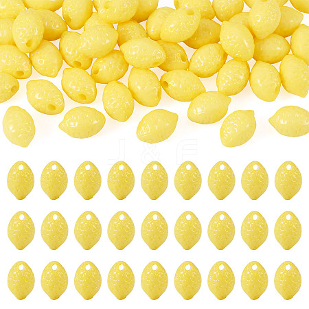 50Pcs Opaque Acrylic Beads SACR-TADJ0001-01A-1