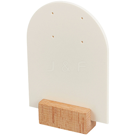 4 Bags Arch Shaped Acrylic Couple Earring Display Stands EDIS-SC0001-15A-1