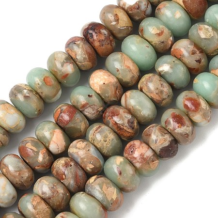 Natural Aqua Terra Jasper Beads Strands G-S366-013C-1