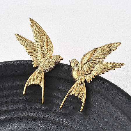 304 Stainless Steel Stud Earrings EJEW-Q027-01G-1