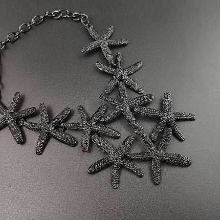 Starfish Alloy Statement Bib Necklaces FS-WG21AED-01-1