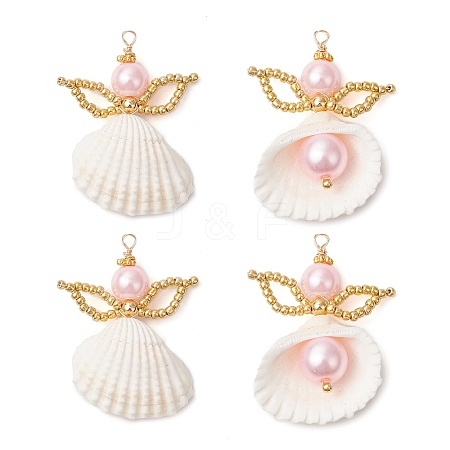 Clam Shell Pendants PALLOY-MZ00717-02-1