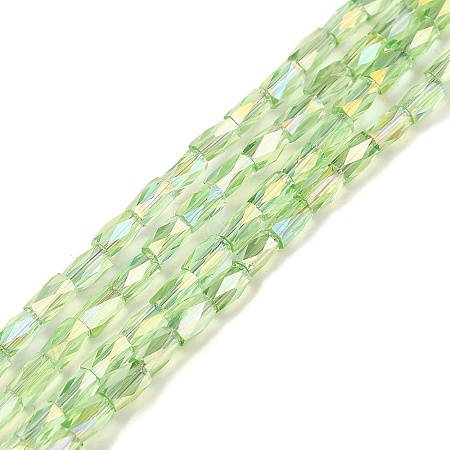 Electroplate Glass Beads Strands GLAA-P068-AB01-1