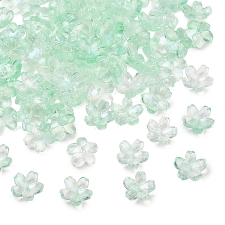 60G Baking Paint Transparent Glass Bead Caps DGLA-YW0001-63D-1