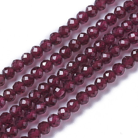 Natural Garnet Beads Strands X-G-F596-03-3mm-1