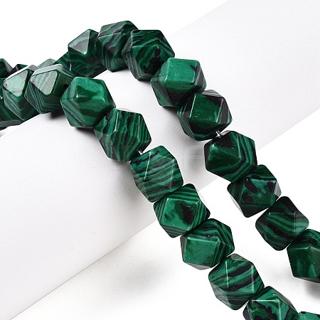 Synthetic Malachite Dyed Beads Strands G-T38-29-1