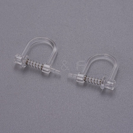 Plastic Clip-on Earring Findings X-KK-F785-05P-1