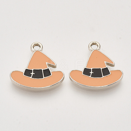 Light Gold Plated Alloy Enamel Pendants LS-X-ENAM-T009-33A-1